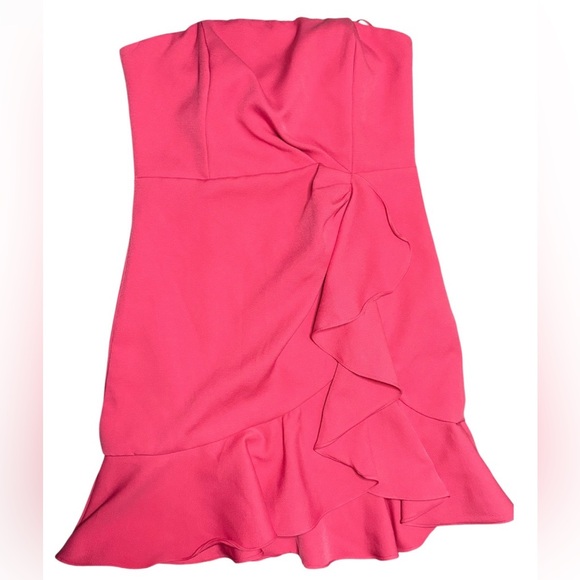 The Impeccable Pig Dresses & Skirts - The Impeccable Pig Strapless Pink Ruffle Cocktail Dress Women’s Large
